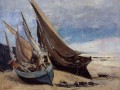 ドーヴィル海岸の漁船 写実主義 リアリズム画家 ギュスターヴ・クールベ